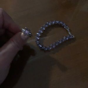 Purple gem ring and bracelet